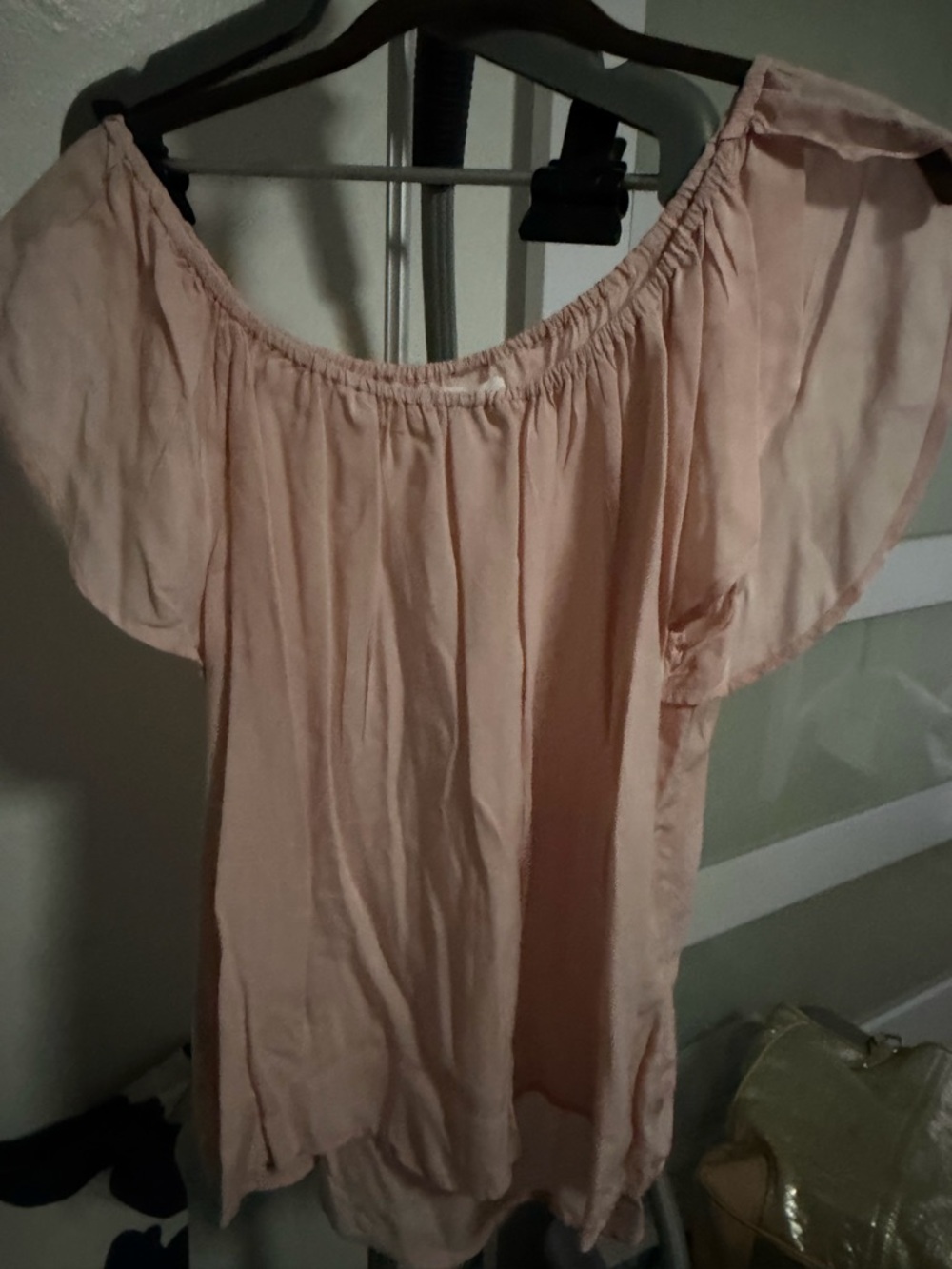 Velvet Blush Off-Shoulder Top